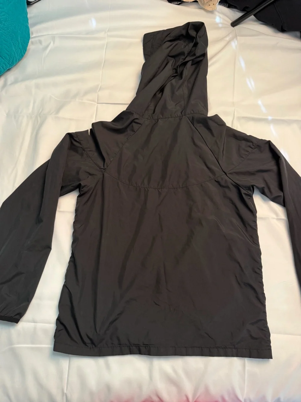 Boy’s Nike Black Windbreaker Jacket with White Logo